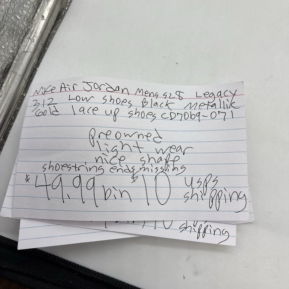 Nike Air Jordan Men's 8 Legacy 312 Low‎ Black Metallic Gold Lace Up Shoes - Picture 8 of 12